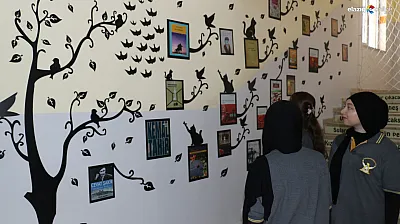 'Edebiyat koridoru' öğrencilere ilham oldu
