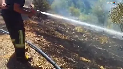 Elazığ'da Bahçede Çıkan Yangın Büyümeden Söndürüldü!