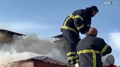 Çatı Alev Alev Yandı, İtfaiye Son Anda Müdahale Etti!