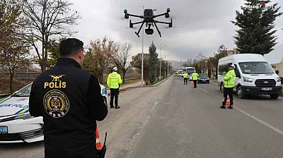 Elazığ'da dron destekli trafik denetimi: İhlal yapan sürücülere ceza yağdı