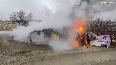 Yemişlik'te odunluk deposunda yangın paniği