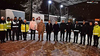 Elazığ'da dondurucu soğukta 'huzur' mesaisi: Protokol sahadaydı