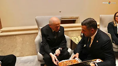 MHP'li Işıkver'den Devlet Bahçeli'ye Baskil kayısısı ikramı