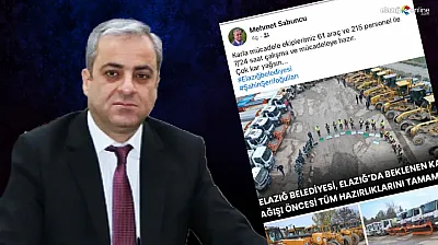Paylaşım gündem, yollar kilit: Elazığ Belediyesi yine kar altında kaldı!