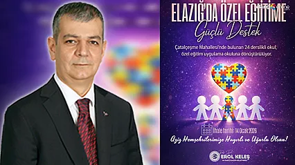 Milletvekili Keleş'ten Elazığ'a özel eğitim müjdesi
