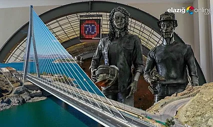 Kömürhan Köprüsü'nün inşaat atıkları sanat eserine dönüştü