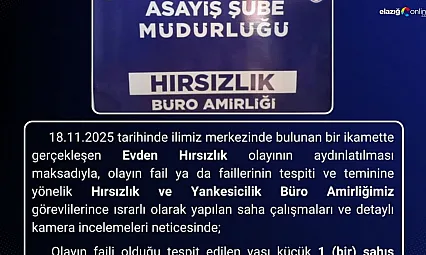 Bingöl'de hırsızlık olayının faili tutuklandı