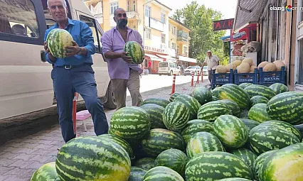 Çemişgezek'te 'Hıdıroz' karpuzu tezgahlardaki yerini aldı