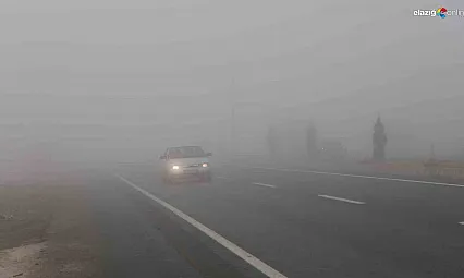 Elazığ Güne Sisle Uyandı! Sürücüler Zor Anlar Yaşadı