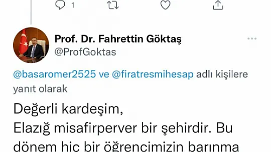Rektör Göktaş'ın öğrencilerin sorunlarına karşı yaklaşımı şehirde örnek oluyor