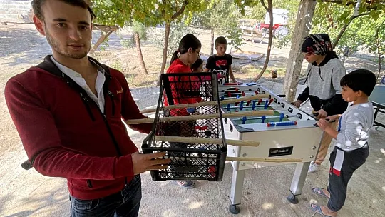 Artık meyve kasasında değil langırt masasında oynayacaklar