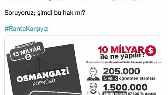 Meral Akşener'den Osmangazi Köprüsü paylaşımı: Şimdi bu hak mı?