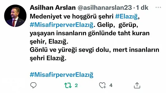 Elazığ twitter'da tek ses oldu