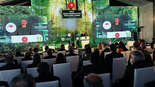 Cumhurbaşkanı Erdoğan: Cumhuriyet tarihinin en büyük ağaçlandırma seferberliğini yürütüyoruz