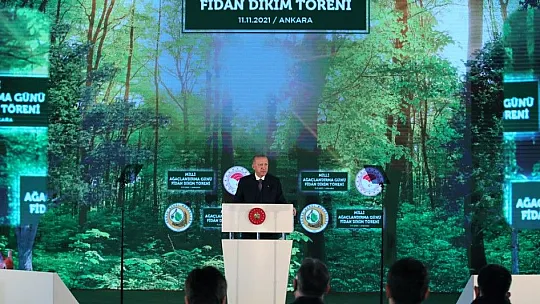 Cumhurbaşkanı Erdoğan: Cumhuriyet tarihinin en büyük ağaçlandırma seferberliğini yürütüyoruz
