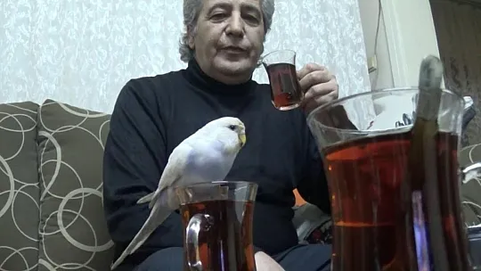 Maviş'in çay keyfi görülmeye değer