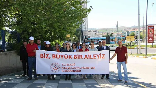 Elazığ Aile ve Sosyal Hizmetlerden farkındalık yürüyüşü