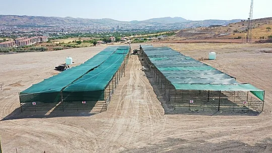50 dönümlük arazi üzerinde kurban satış ve kesim alanı oluşturuldu