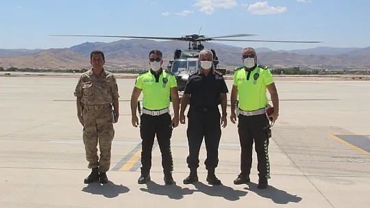 Helikopter destekli trafik denetimi gerçekleştirildi