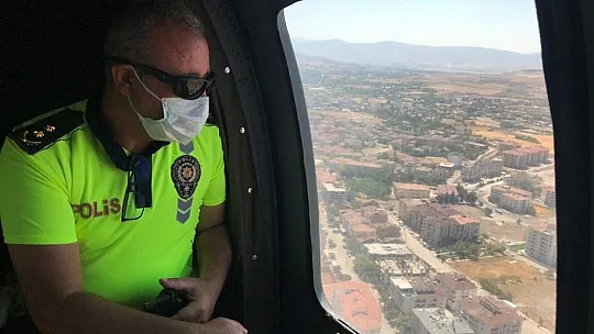 Helikopter destekli trafik denetimi gerçekleştirildi