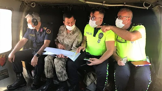 Helikopter destekli trafik denetimi gerçekleştirildi