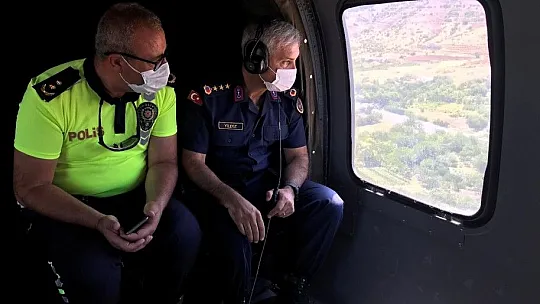 Helikopter destekli trafik denetimi gerçekleştirildi