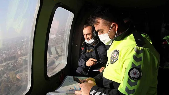 Trafik denetimleri hem karadan hem de havadan devam ediyor