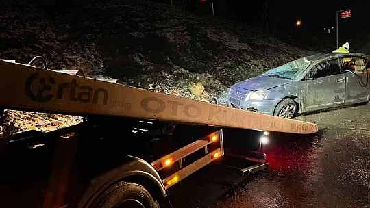 Şarampole uçan otomobilde 1 kişi hayatını kaybetti