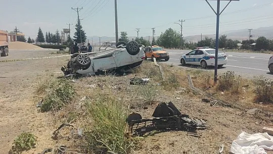 Bingöl Yolunda otomobil takla attı: 1 ölü, 3 yaralı