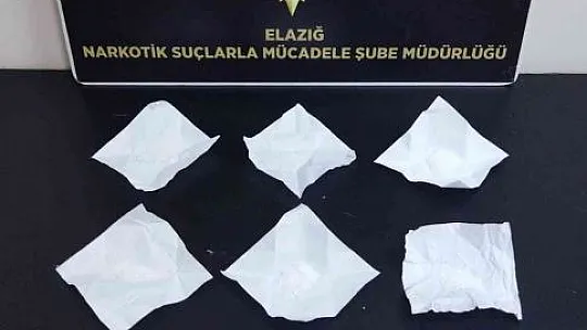 Elazığ'da uyuşturucu operasyonu: 1 gözaltı