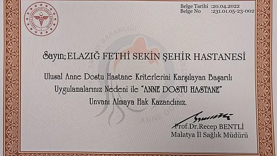 Fethi Sekin Şehir Hastanesine yeni unvan!