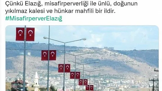 Elazığ twitter'da tek ses oldu