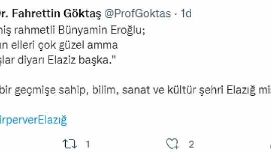 Elazığ twitter'da tek ses oldu