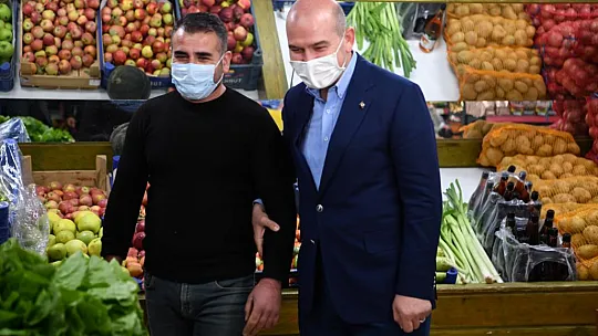 Bakan Soylu Tunceli'de esnafı ziyaret etti