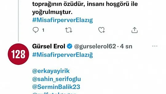 Elazığ twitter'da tek ses oldu