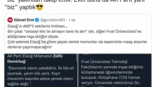 Gürsel Erol'dan Vekil Demirbağ ve Bulut'a eleştiri