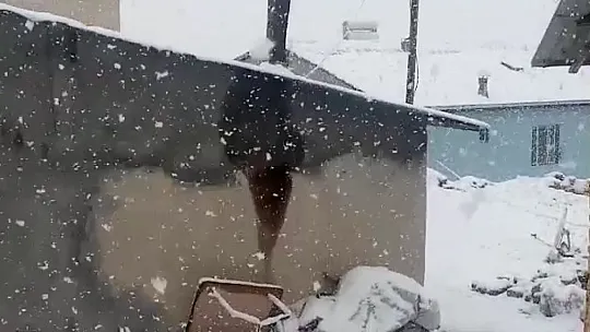 Elazığ'a lapa lapa kar yağdı