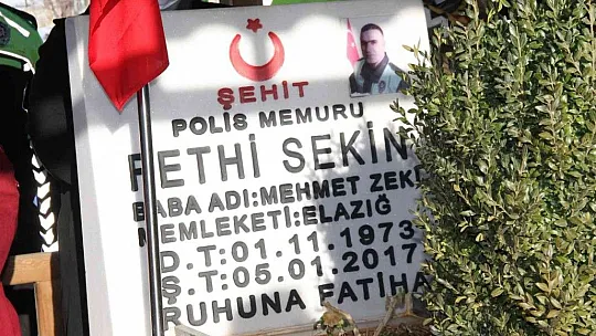 Şehit polis Fethi Sekin, vefatının 5. yılında kabri başında anıldı