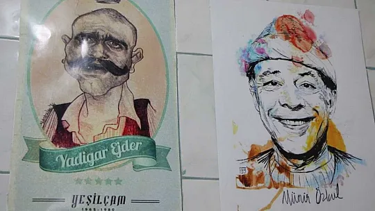 İş yerini Yeşilçam oyuncularının posterleri ile donattı