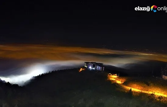 Elazığ'da sis, şehir ışıklarıyla görsel şölen oluşturdu