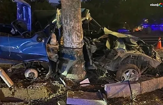 Elazığ'da Direksiyon Hakimiyetini Kaybeden Sürücü Ölümden Döndü!