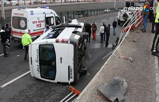 Diyarbakır'da yolcu minibüsü alt geçide uçtu: 1'i ağır 7 yaralı