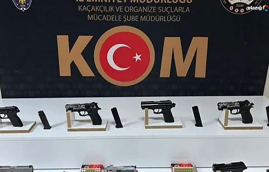 Elazığ emniyetinden kaçak silah ticaretine darbe!