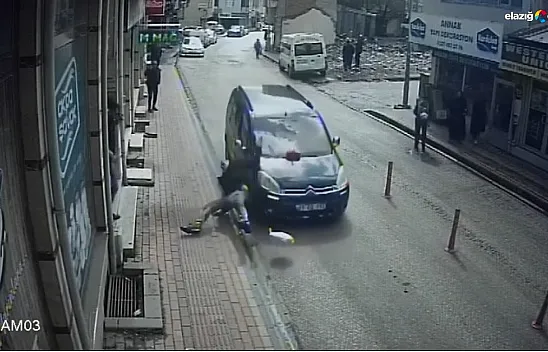 Aracın yayaya çarptığı kaza kamerada