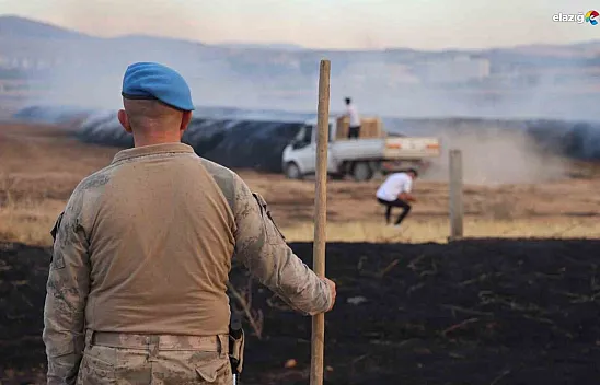 Elazığ Örençay köyünde yangın felaketi: 400 ton saman kül oldu