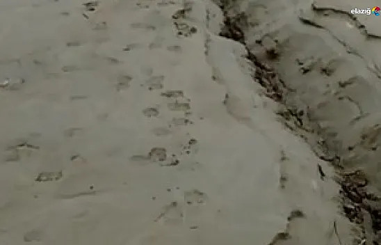 Elazığ'da fay hattındaki zemin sıvılaşması böyle görüntülendi