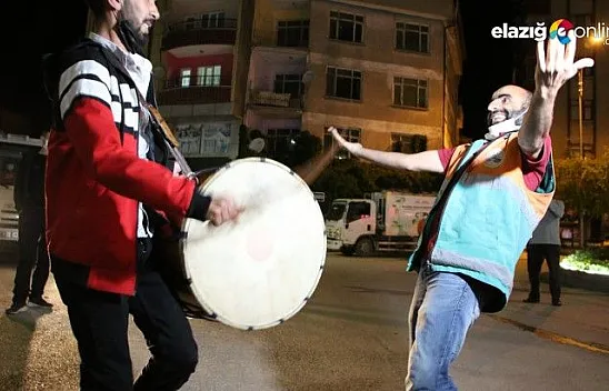 Geleneksel 23.sahur halayı'nın tadını temizlik görevlileri çıkardı