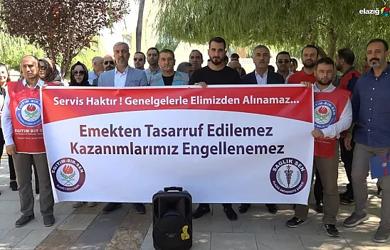 Elazığ'da kamu çalışanları servis hakkı için ayağa kalktı!