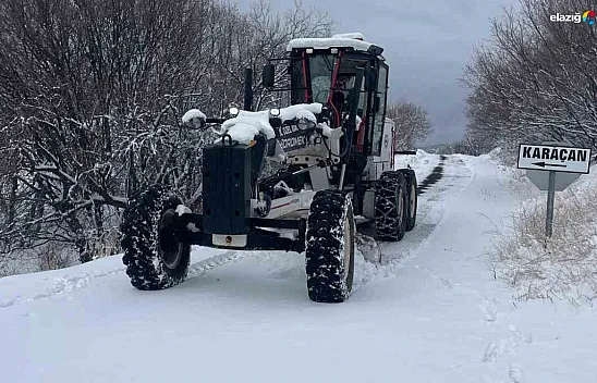 Elazığ'da kar esareti: 103 köy yolu ulaşıma kapandı, ekipler sahada