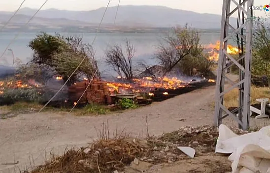 Bir yangın haberi de Baskil'den!